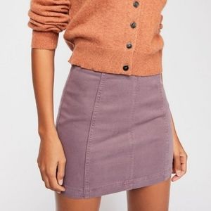 Free People Purple Mini Skirt